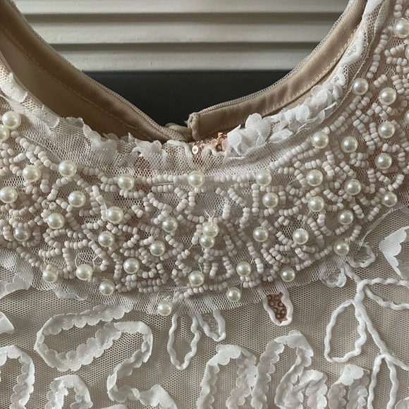 Girls Cream Embroidered Bead Collar Short Sleeve Design In Spain Mayoral Dress - Picture 4 of 11